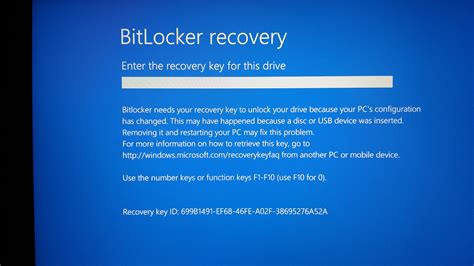 windows 10 bitlocker recovery